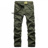 Men Casual Plus Size Multi-pocket Overalls (Color:Army Green Size:36)