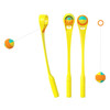 PQG-01 Dog Throw Ball Rod Outdoor Interactive Walk Dog Toys(Yellow)