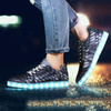 LED Colorful Light Shoes USB Charging Mesh Luminous Shoes, Size: 41(Gray)