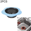 2 PCS Portable Handheld Outfall Water Tank Strainer Sink Filter Floor Drain Bathroom Kitchen Gadget(Blue)