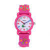 JNEW A335-21975 Children 3D Silicone Cartoon Butterfly Waterproof Quartz Watch(Rose Red)
