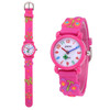 JNEW A335-21975 Children 3D Silicone Cartoon Butterfly Waterproof Quartz Watch(Rose Red)