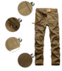 Men Casual Plus Size Multi-pocket Overalls (Color:Gray Size:36)
