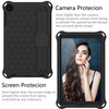 For iPad mini 5 / 4 / 3 / 2 /1 Honeycomb Design EVA + PC Four Corner Anti Falling Flat Protective Shell With Straps(Black+Black)