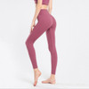 Solid Color Tight Elastic Thin Slim Hips Feet Quick-drying Running Fitness Pants (Color:Pink Size:L)