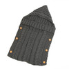 Zzsd0002 Autumn / Winter Baby Knitted Woolen Button Sleeping Bag Photography Blanket Stroller Sleeping Bag(Dark Gray)