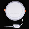 18W + 6W White + Blue Round LED Double Panel Light, Wide Voltage Isolation Two Color Wall Ceiling Lamp with 3 luminescence Mode, AC 100-265V, Size: 245x245x10mm, Cutout Size: 210mm