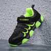 Simple Tide Soft and Comfortable Color Matching Casual Shoes for Children(Color:Black Green Size:34)