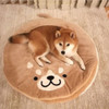 Creative Dorayaki Pet Nest Mat Cartoon Short Plush Round Cat And Dog Mat