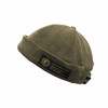 A16 Fall and Winter Corduroy Short Retro Beanie for Men and Women, Size:One Size(Dark Green)