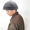 A16 Fall and Winter Corduroy Short Retro Beanie for Men and Women, Size:One Size(Gray)