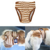 2 PCS Pet Striped Physiological Pants Dog Menstrual Pants, Size: M(Brown)