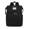 Portable Folding Crib Large Capacity Double Shoulder Mummy Pack Bag(Black)