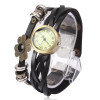 Fashion Flower Quartz Watch Wrist Watch with PU Leather Band