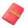 2 PCS PU Leather Credit Card Bag Portable Business Card Case(Watermelon Red)