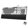 AULA F2088 108 Keys White Backlight Mechanical Black Switch Wired Gaming Keyboard (Black White)
