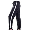 SIGETU Men Fashion Casual Sport Pants (Color:Black White Size:XL)