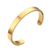 8mm Width Women Men Stainless Steel Surface Bracelet Bangle(Gold)