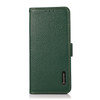 For Google Pixel 6 KHAZNEH Side-Magnetic Litchi Genuine Leather RFID Case(Green)
