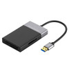 6-in-1 USB 3.0 to USB3.0 x 2+CF Card+TF Card+SD Card+XQD Card HUB Adapter