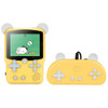I50 999 in 1 Children Cat Ears Handheld Game Console, Style: Doubles (Yellow)