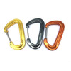 3 PCS AD802U 8cm Aluminum Alloy Mountaineering D-Shaped Spring Safety Hook, Color Random Delivery
