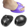 Stovepipe Pelvic Forward Correction Half Palm Slippers Massage Buttocks Yoga Shoes, Size: 14.5x10.5cm(Ivory Black)