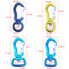 Rotating Ring Light Aluminum Alloy Mountaineering Hiking Fitness Pet Traction Safety Hook, Color and Style Random Delivery