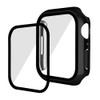 For Apple Watch Series 7 45mm ENKAY Hat-Prince 2 in 1 PC Frame + 9H Tempered Glass Case(Black)