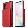 For Samsung Galaxy Note10 Calf Texture Magnetic Card Bag PU Phone Case(Red)