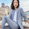 Business Wear Fashion Casual Suit Work Clothes Suit, Style: Coat + Pants (Color:Grey Size:XXXL)