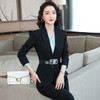 Business Wear Fashion Casual Suit Work Clothes Suit, Style: Coat + Pants + Shirt (Color:Black Size:XXXL)