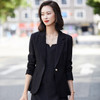 Business Wear Casual Suit, Style: Skirt + Coat (Color:Black Size:M)