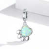 S925 Sterling Silver Cute Claw Opal Beads DIY Bracelet Necklace Accessories