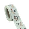 10 Rolls Thank You Floral Sticker Wedding Gift Decoration Sticker, Size: 2.5cm / 1 Inch(K-03-25)