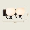 Bedroom Bedside Wall Lamp Indoor LED Lamp, Power Source:5W White Light(2039 Black Double Head)