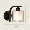 Bedroom Bedside Wall Lamp Indoor LED Lamp, Power Source:5W White Light(2033 Black)