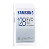 Original Samsung EVO Plus SD Memory Card (2021), Capacity:128GB(White Blue)