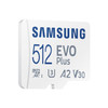 Original Samsung EVO Plus Micro SD Memory Card (2021), Capacity:512GB(White Blue)