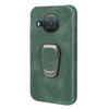 For Nokia X10 / X20 Ring Holder PU Phone Case(Dark green)