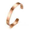 8mm Width Women Men Stainless Steel Surface Bracelet Bangle(Rose Gold)