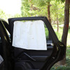 Car Embroidery Curtain Sunshade Cartoon Cotton Suction Cup Curtain Car Sunscreen Insulation Covering Curtain(Sun Flower)