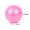 3 PCS Mini Yoga Pilates Ball Explosion-proof PVC Ball Balanced Fitness Gymnastic Exercise Training with Straw, Diameter: 25cm(Pink)