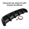Universal Car Rear Bumper Lip Diffuser 6 Shark Fin Style Black ABS, Size: 67cm