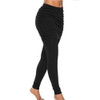 Women Wrapped Hip Side Pleated Skirt Fake Two-piece Leggings (Color:Black Size:L)
