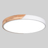 Wood Macaron LED Round Ceiling Lamp, White Light, Size:23cm(White)
