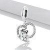 S925 Sterling Silver Snake Rose Heart Pendant DIY Bracelet Necklace Accessories