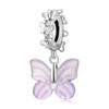 S925 Sterling Silver Glazed Butterfly Pendant DIY Bracelet Necklace Accessories