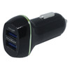 Square Dual USB Ports Car Charger, Compatible with Android and IOS(Black)