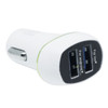 Square Dual USB Ports Car Charger, Compatible with Android and IOS(White)